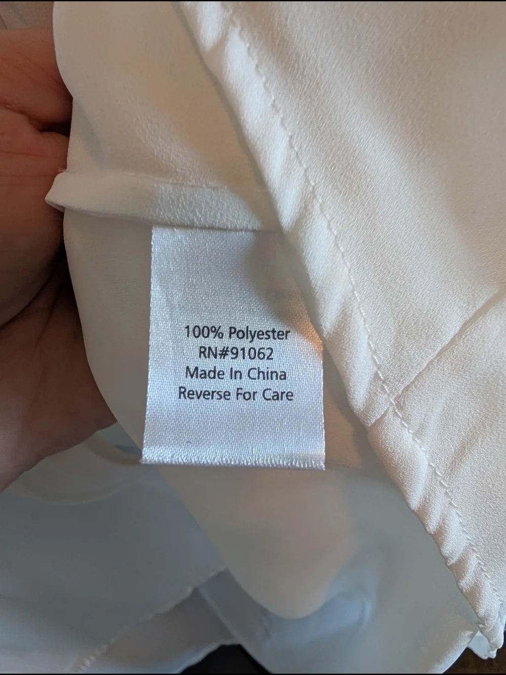 Standards & Practices Trisha Tuxedo Front Chiffon Blouse In Ivory/White Size 3X - Picture 11 of 13